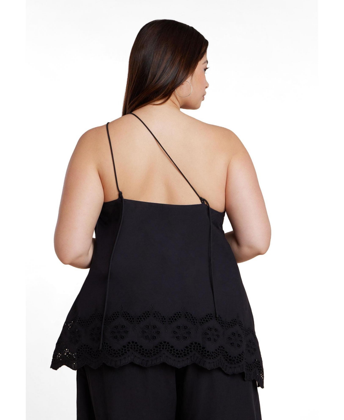 Eloquii Plus Eyelet Detail Women's Top