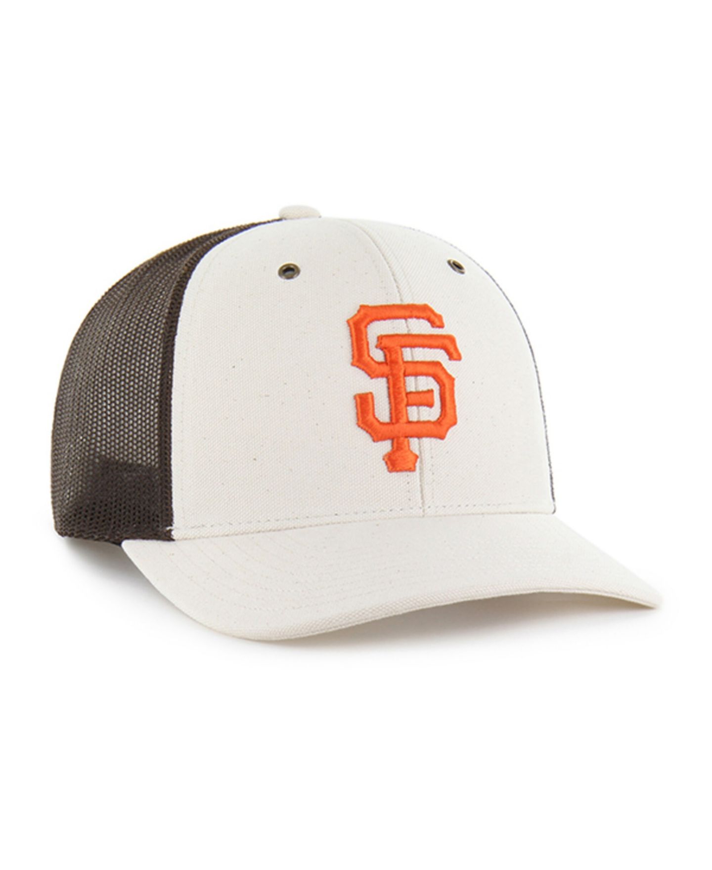Мужская кепка '47 Brand Carhartt x '47 Natural/Brown San Francisco Giants Undyed Trucker Adjustable Hat — фото 2