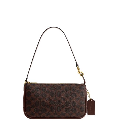 Женские сумки COACH Plaza Small Signature Canvas Slim Shoulder Handbag