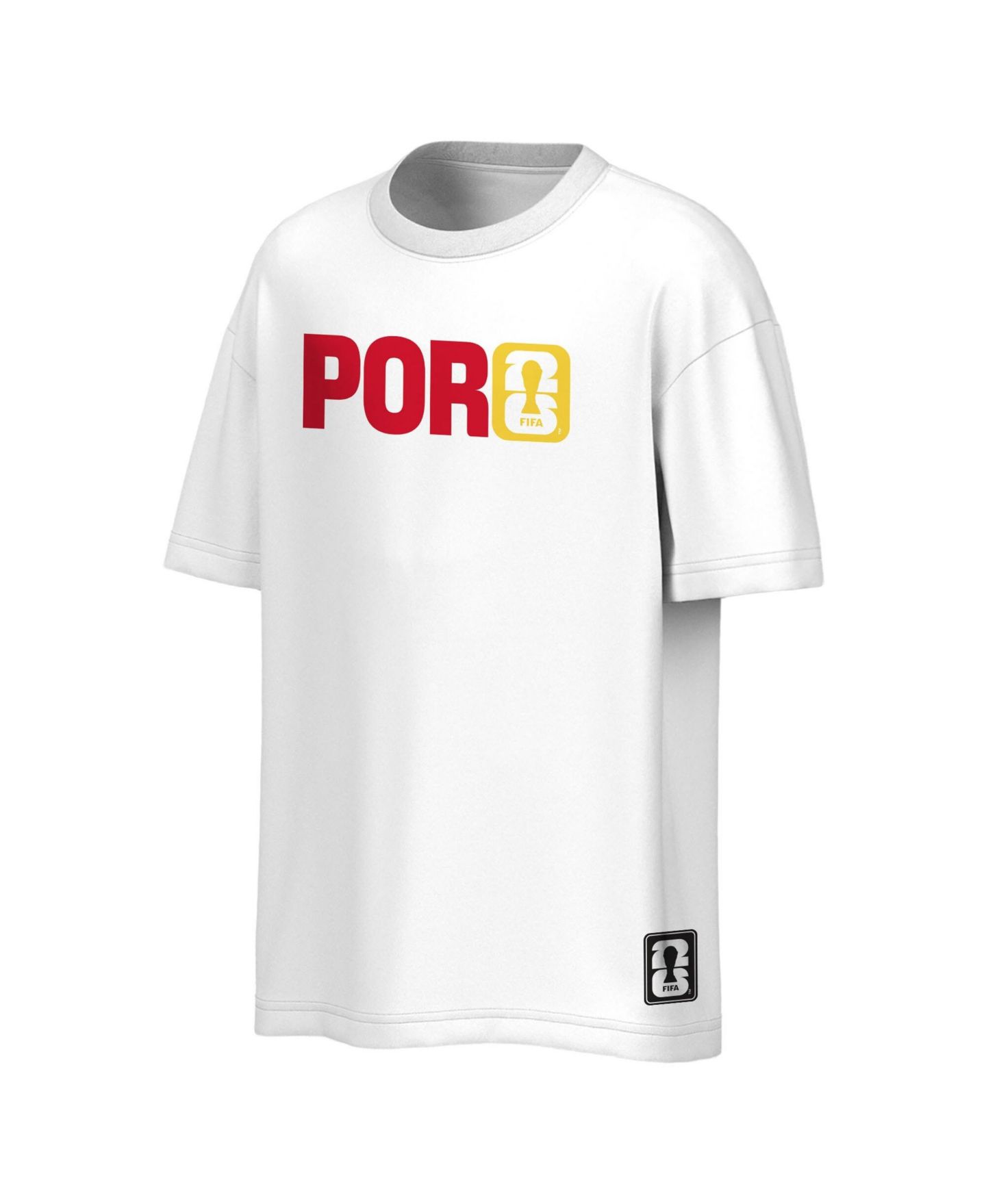 Мужская футболка Outerstuff White Portugal National Team FIFA World Cup 2026 Livery Oversized 2-Hit — фото 2