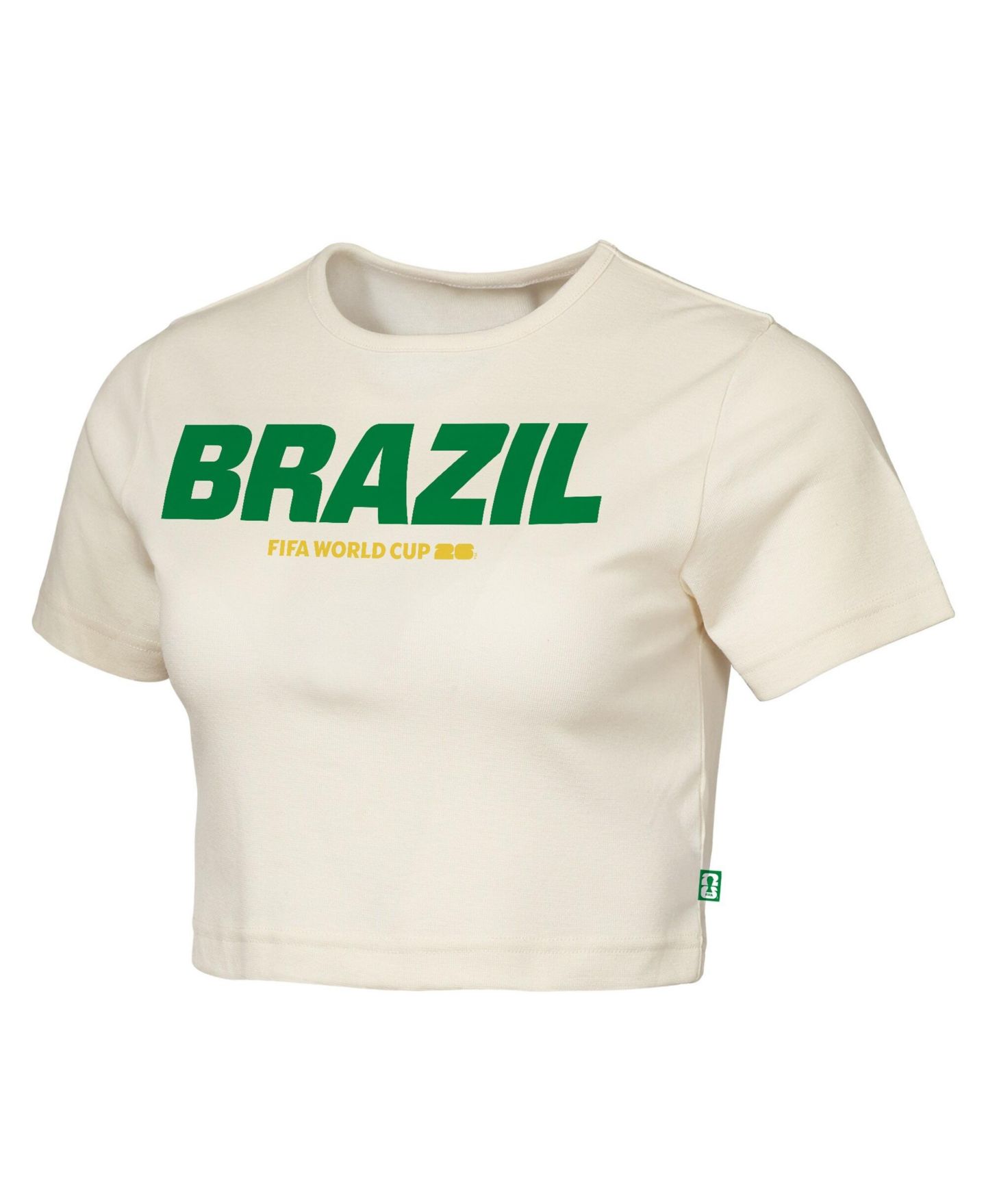 Женская футболка Outerstuff Natural Brazil FIFA World Cup 2026 Elote Squad Cropped — фото 2