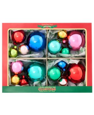 Christmas Confetti Ornament Clusters, Set of 4