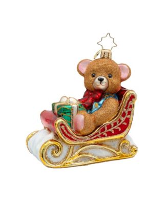 4.25" Beary Merry Sleigh Ornament