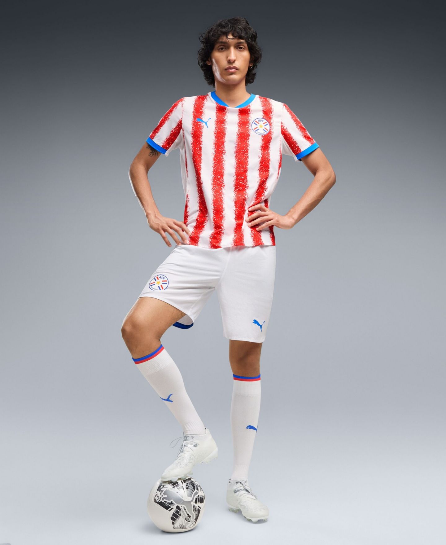 Мужской топ PUMA White Paraguay National Team 2026 Home On-Field Authentic Jersey — фото 5