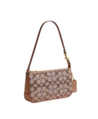 Plaza Small Crystal Signature Jacquard Shoulder Handbag thumbnail 3