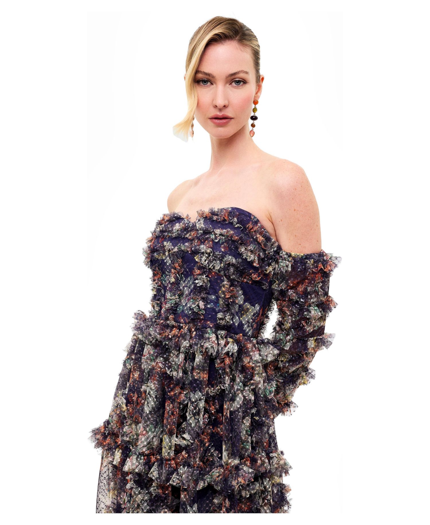 Women's Floral Ruffle Dress