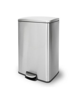 13-Gallon /50 Liter Stainless Steel Rectangular Step Kitchen Trash Can