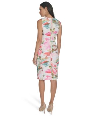 calvin klein dresses casual Linen Blend Casual Day Dress