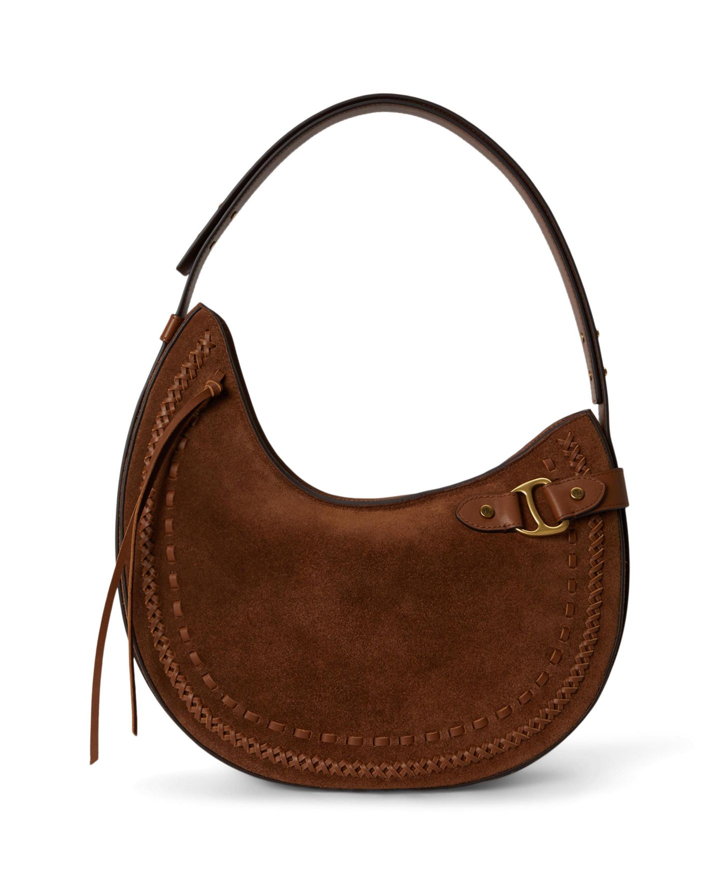 Женская сумка Lauren Ralph Lauren Tasha Large Whipstitched Suede Shoulder, цвет: Рыжевато-коричневый — фото 5