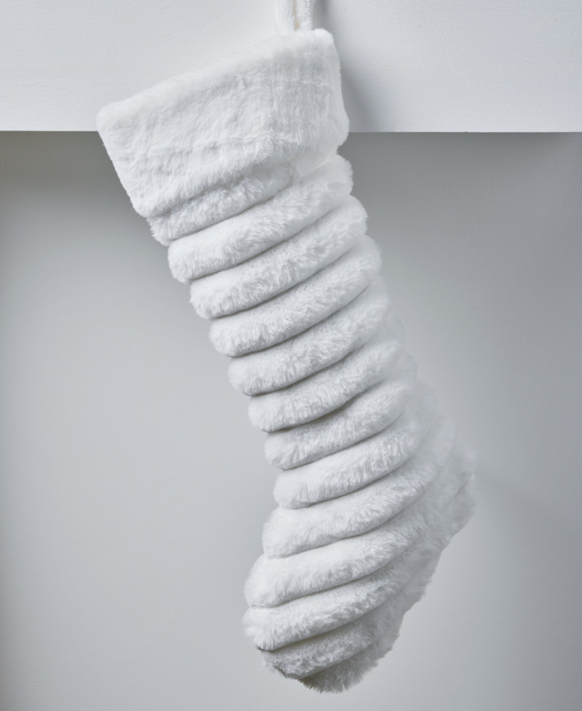 Holiday Lane Opulence Faux Fur Christmas Stocking, Macy's Exclusive