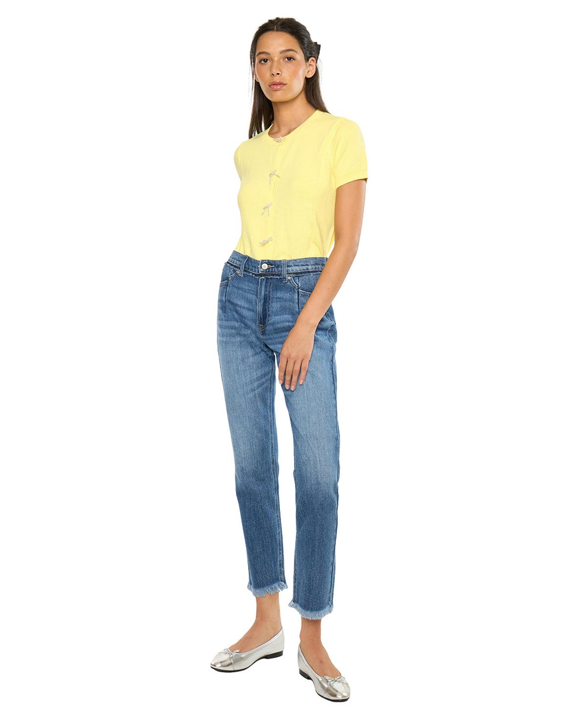 KanCan Women's Angelina High Rise Slim Straight Jeans view 5 — MAYCSS fashion products