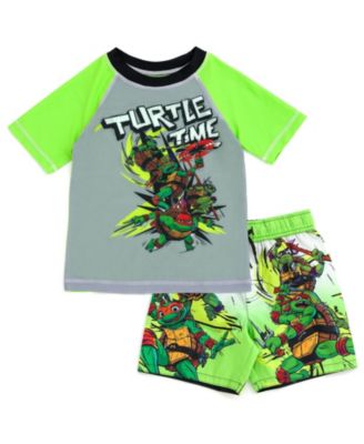 Toddler Boys 2-Piece Swimwear Rash Guard and Swim Trunks Set