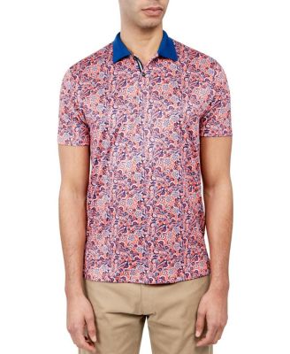 Men's Regular Fit Floral Paisley Performance Polo