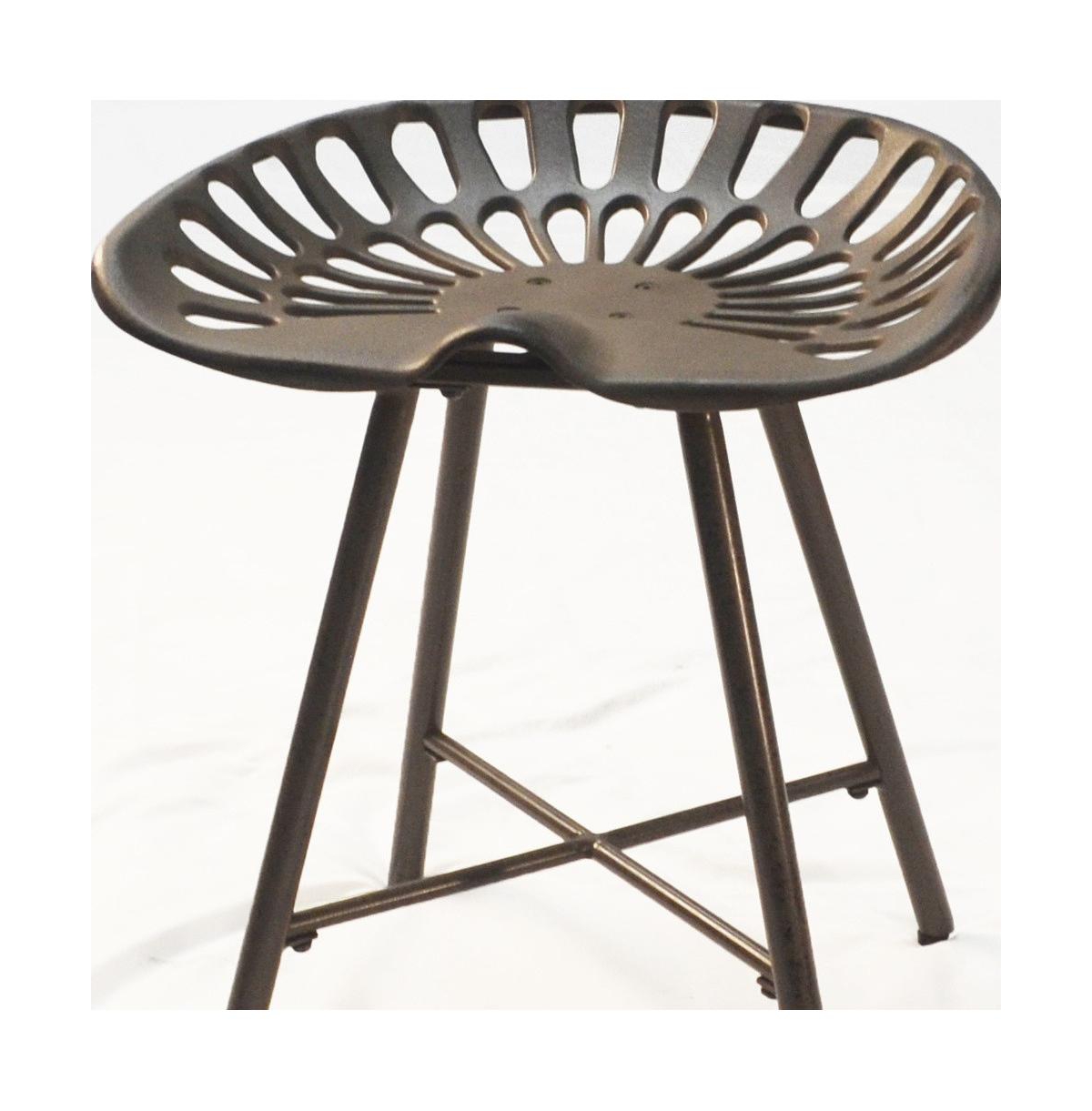 HomeRoots 18" Iron Backless Bar Chair