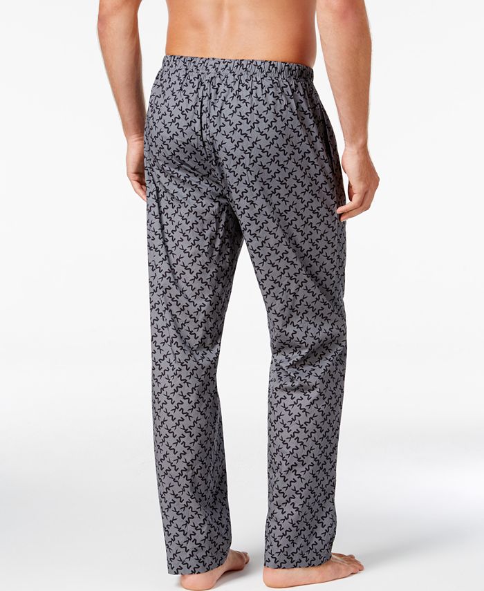 Michael Kors Men's Windowpane Plaid Logo Woven Pajama Pants & Reviews ...