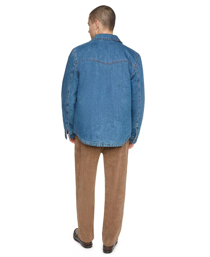 Men's Denim Filled Shacket - thumbnail 7