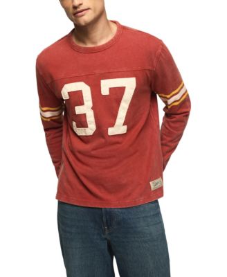 Men's Long-Sleeve Football Crewneck T-Shirt