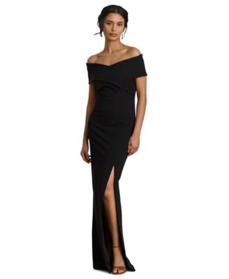 Women's Faille Off-the-Shoulder Gown