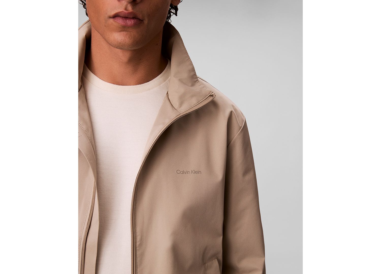 Men's Lightweight Windbreaker Stand Collar Jacket