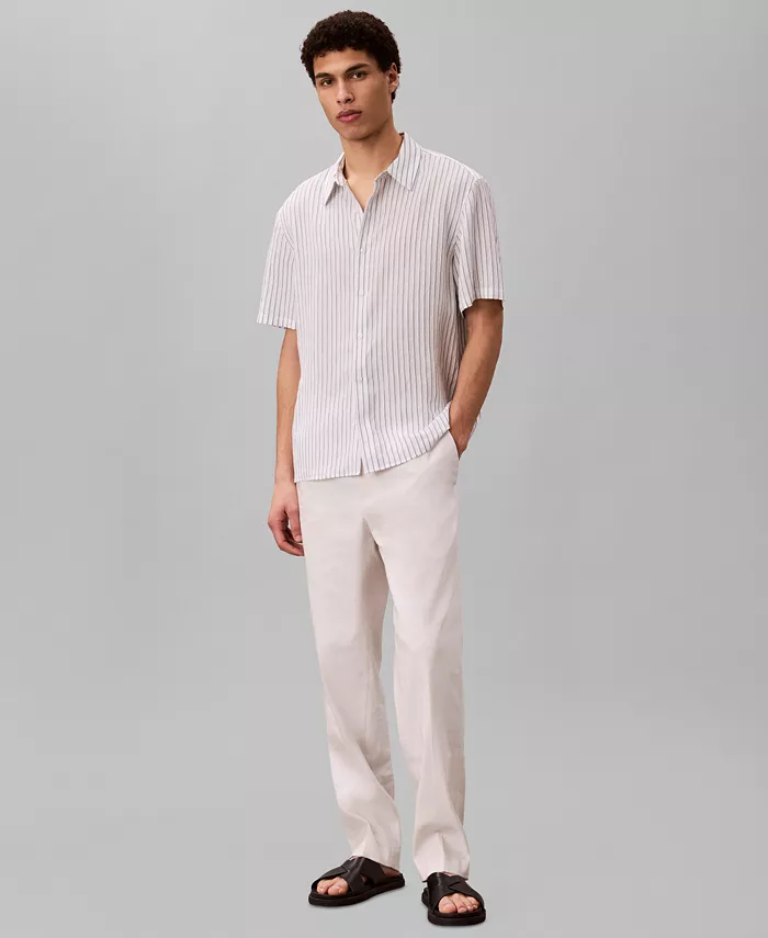Men's Yarn-Dyed Stripe Classic-Fit Shirt - thumbnail 2