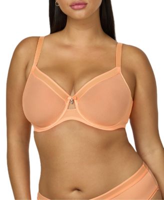 Women's Sheer Mesh Full Coverage Unlined Underwire Bra