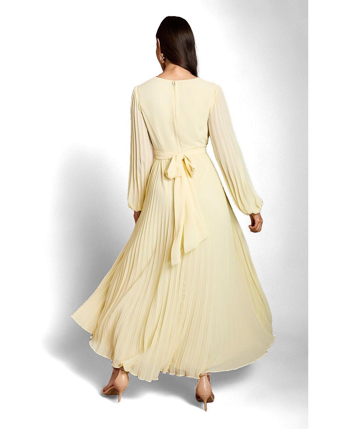 Coast Women's Pleated Wrap V-Neck Maxi Dress view 3 — MAYCSS fashion products