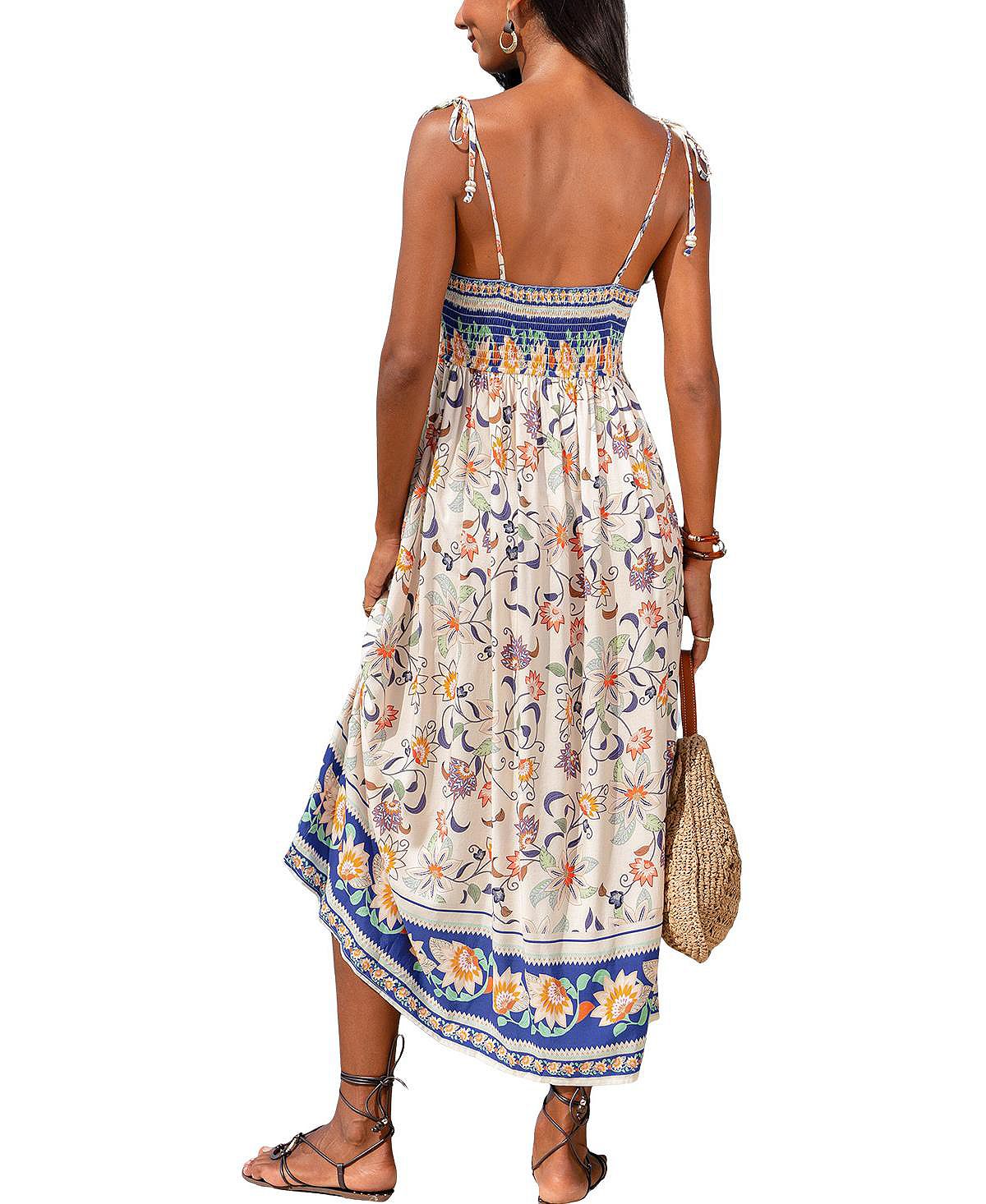 Cupshe Women's Golden Hour Floral Maxi Beach Dress view 3 — MAYCSS fashion products