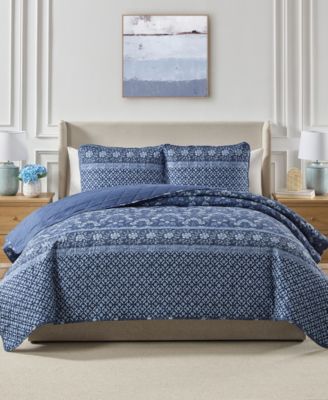 Riley Floral Quilted 3-Piece Quilt Set, King