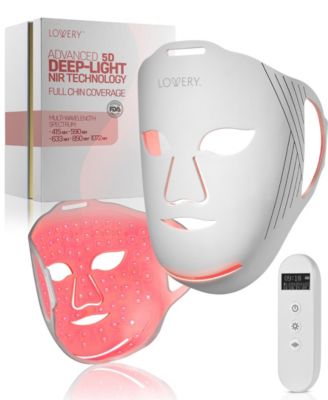 5D Liquid Silicone LED Light Therapy Face Mask - Red, Blue and Near-Infrared Light - Skin Rejuvenation and Acne Care