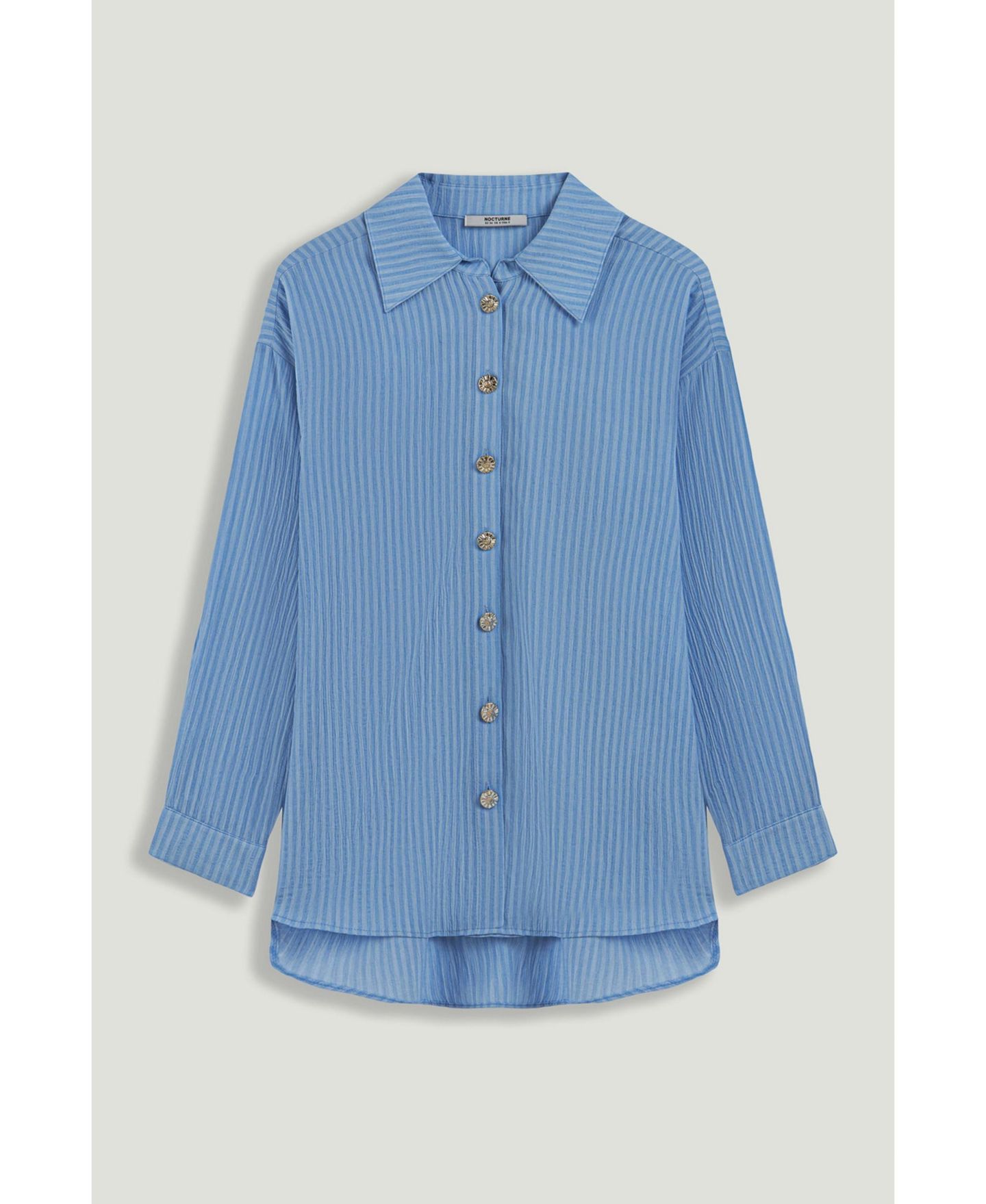 Женская рубашка NOCTURNE Bustier-Detail, цвет: Синий — фото 4