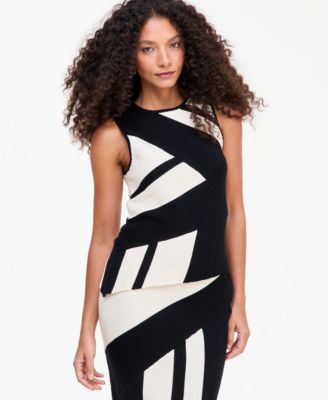 Women's Asymmetric-Patchwork Sweater