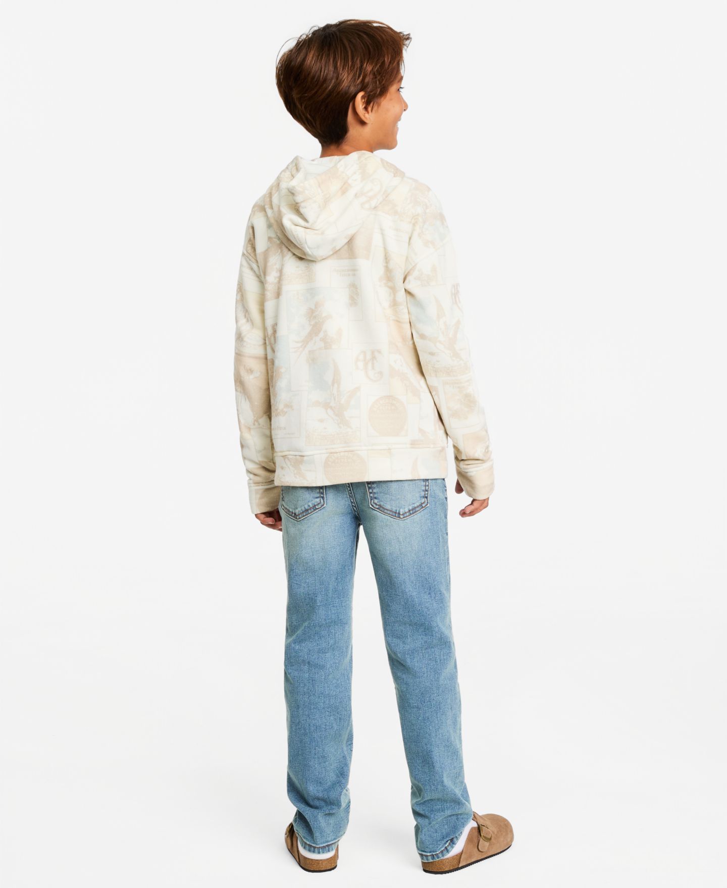 Футболка abercrombie kids Long-Sleeve Athletic Department для мальчиков, цвет: Овсяный — фото 6