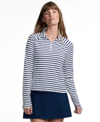 Women's Long Torso SunShade UPF 50 Quarter Zip Rash Guard