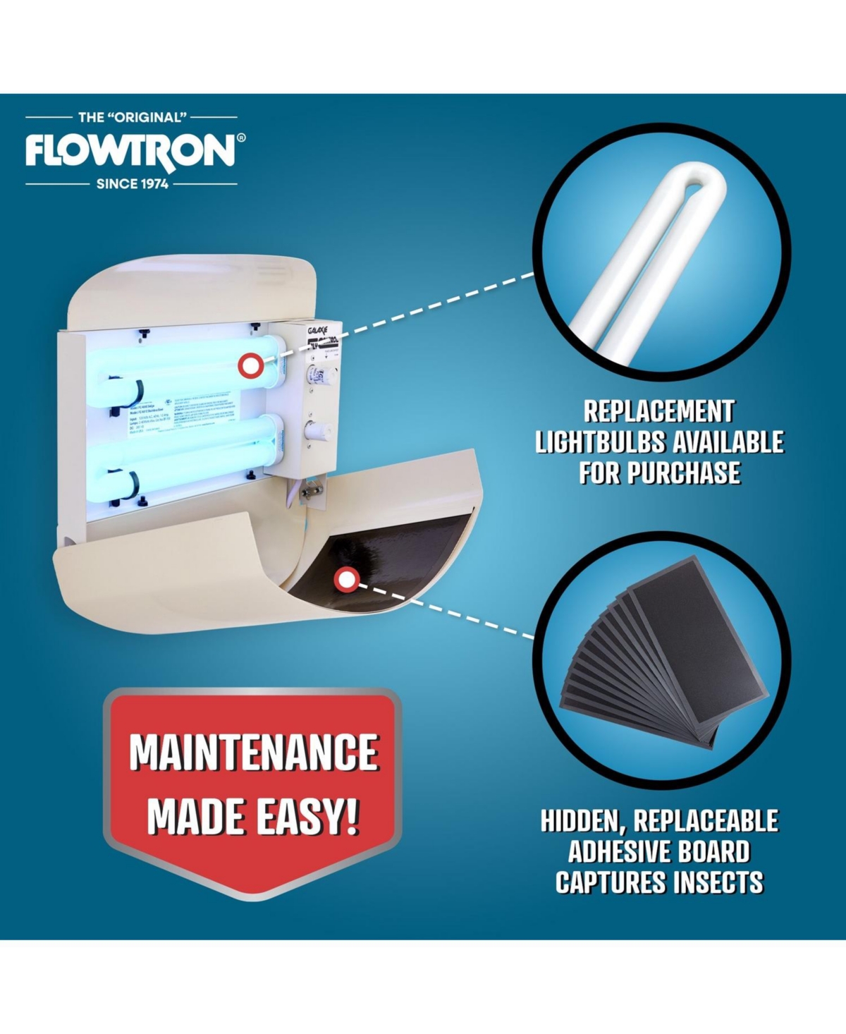 Flowtron 1200 sq.ft Indoor Sconce Fly Killer, 80W Indoor Insect Control with Dual Lure Method