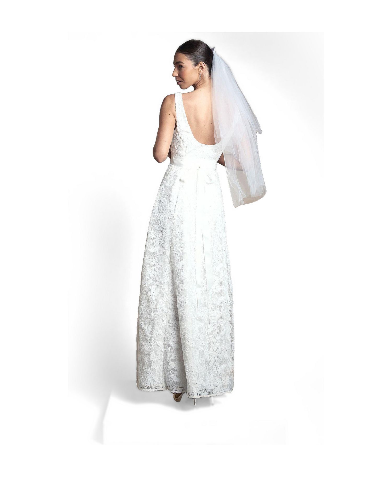 Women's Lace Wrap Maxi Dress