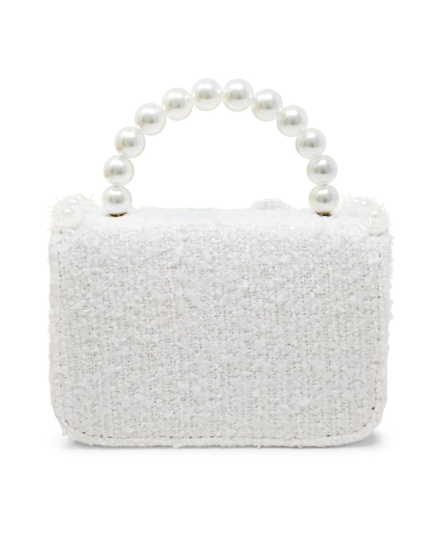 Сумка Puttisu Royal Camellia Tweed Handbag для девочек, цвет: Слоновая кость жемчужный — фото 6