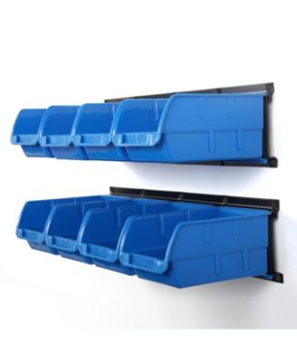 Tool Organizer Wall Mount Bins Rails