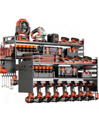 Power Tool Organizer Wall Mount Drill Holder 3-Layer