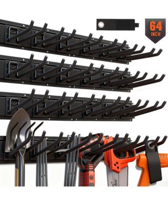Heavy Duty Garage Rack 4 Rails 9 Hooks