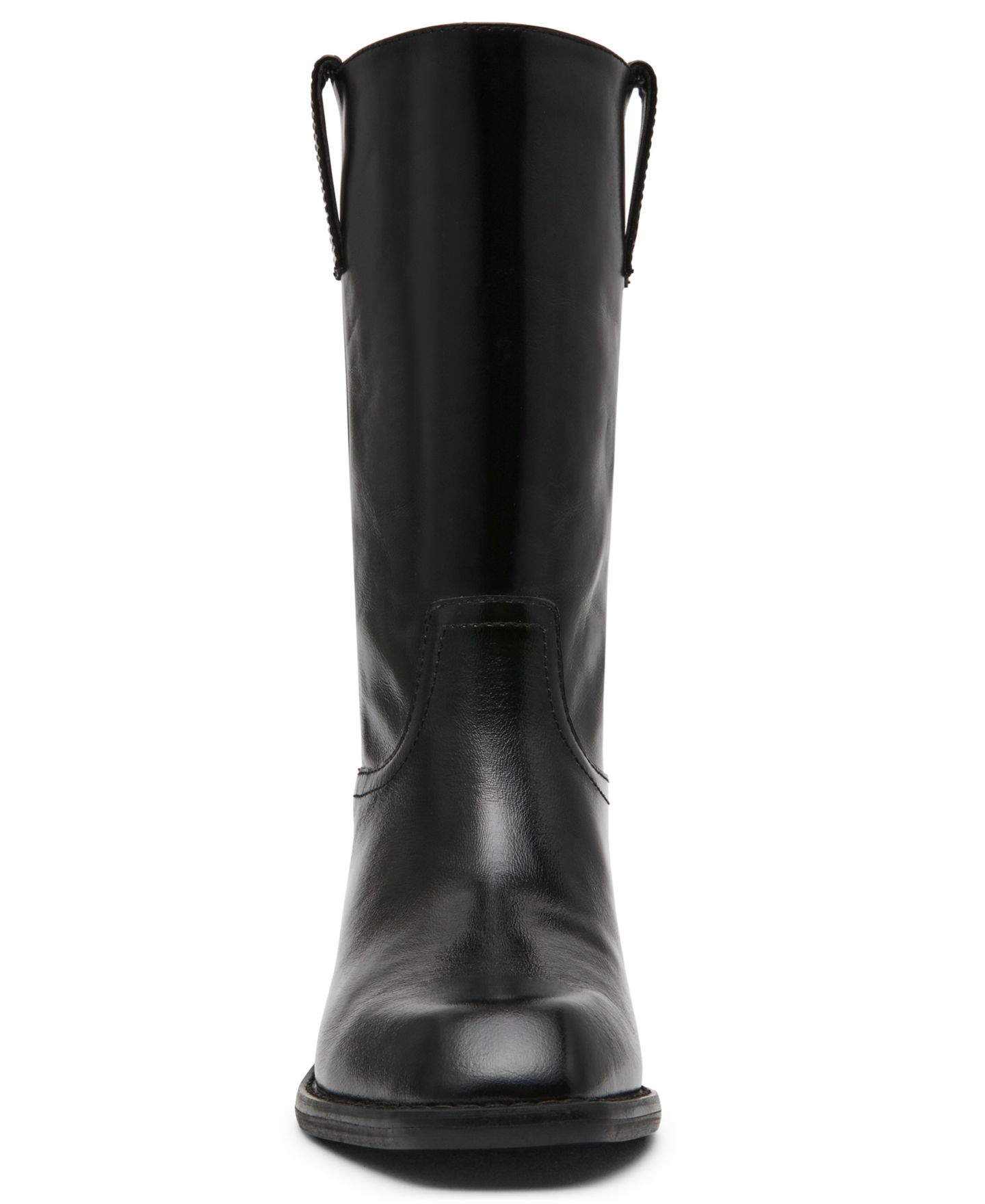 Женские ботинки Steve Madden Primo Mid-Shaft Engineer, цвет: Чёрный блестящий — фото 6