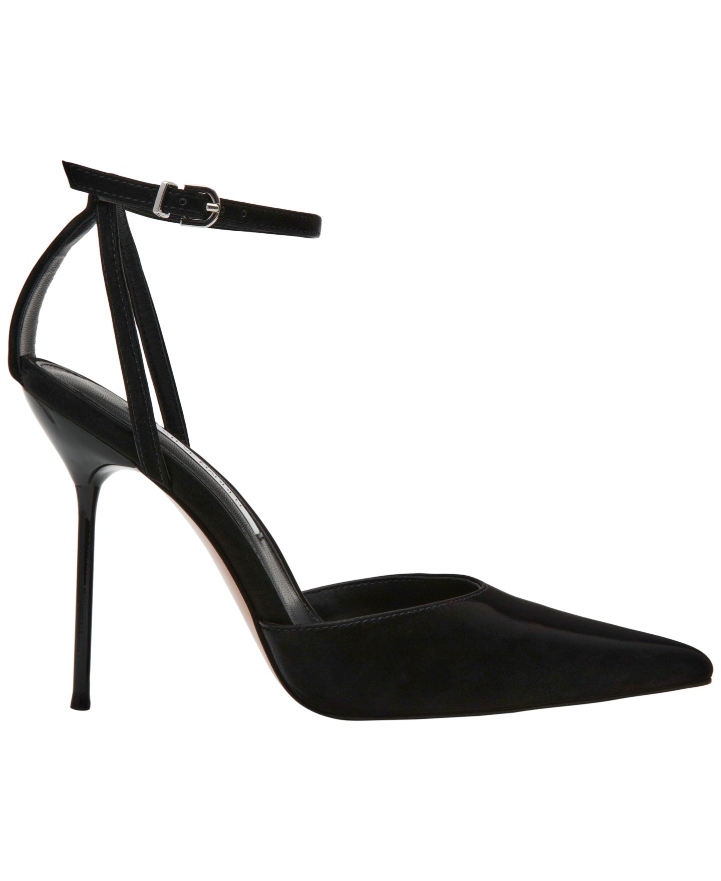 Женские туфли Steve Madden Morrie Two-Piece Pointed-Toe Stiletto Pumps, цвет: Чёрный атласный — фото 2