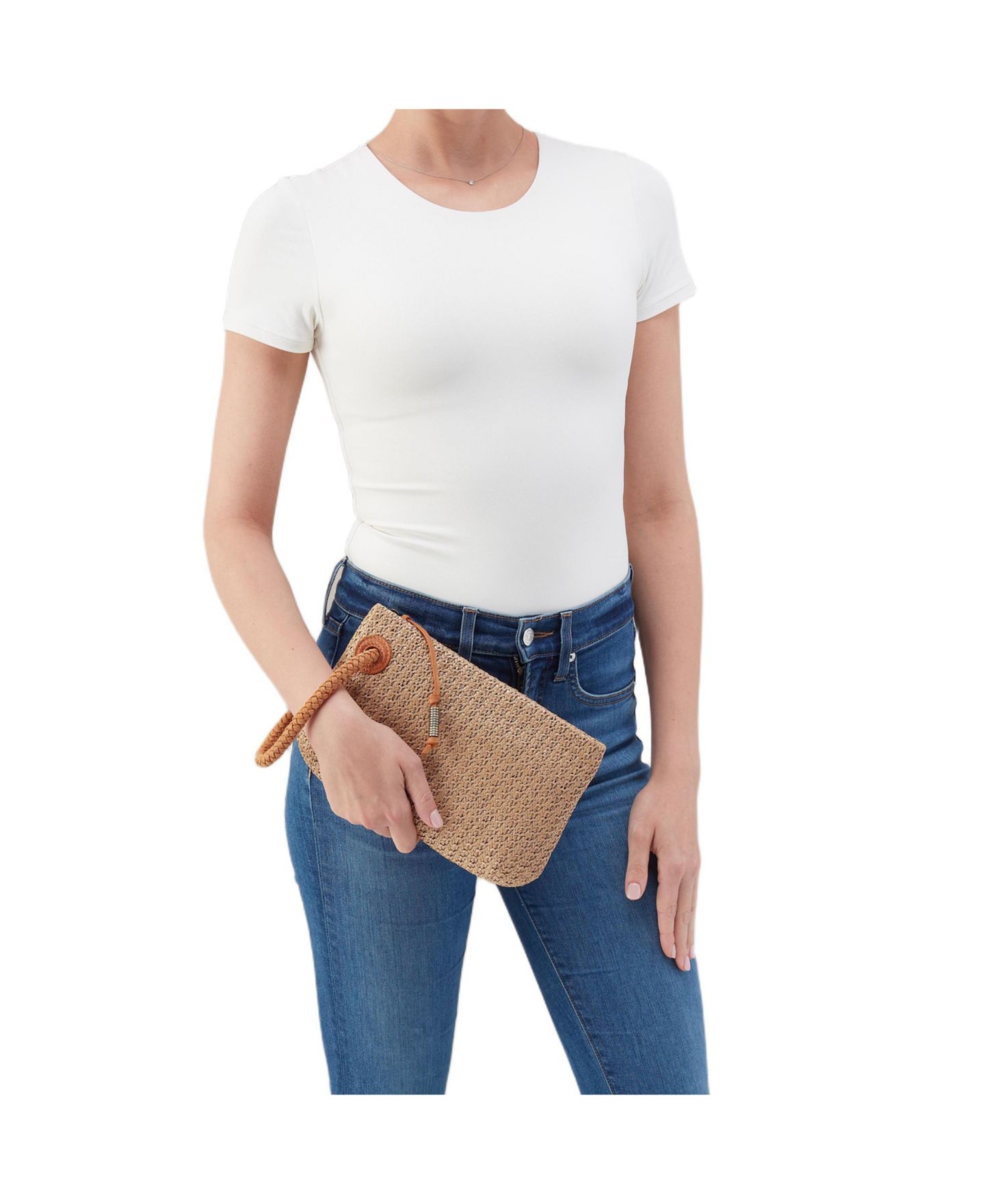 Женская сумка HOBO Daisy Daze Wristlet, цвет: Meadow Woven Straw — фото 2