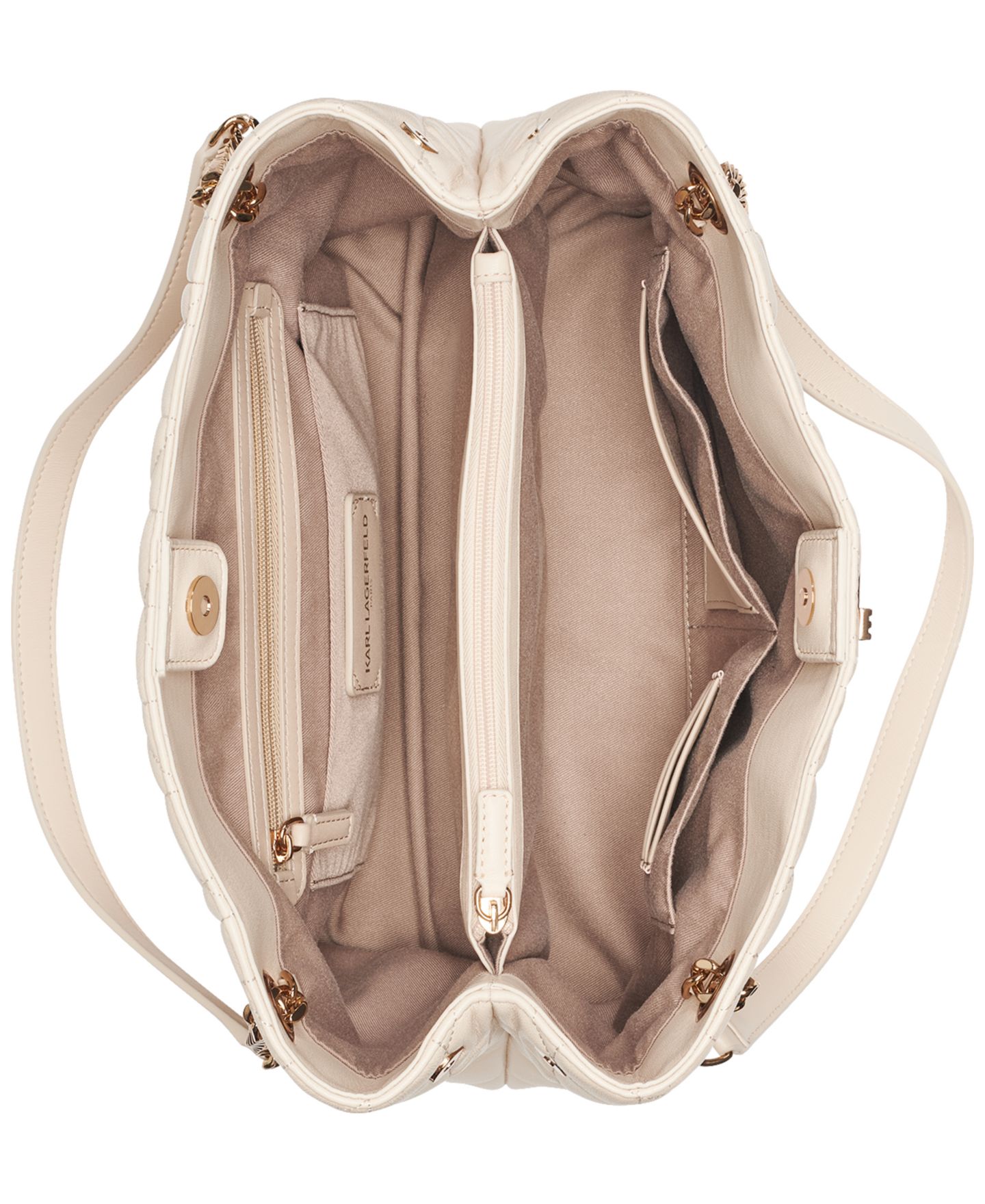 Женская сумка KARL LAGERFELD PARIS Lafayette Large Tote Handbag, цвет: Brie — фото 4