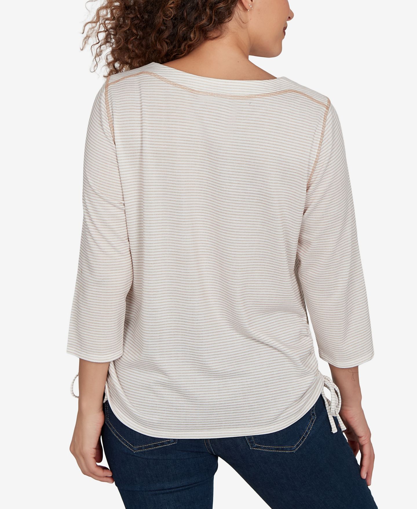 Женский топ Alfred Dunner Petite Autumn Owl Knit, цвет: Рыжевато-коричневый разноцветный — фото 5