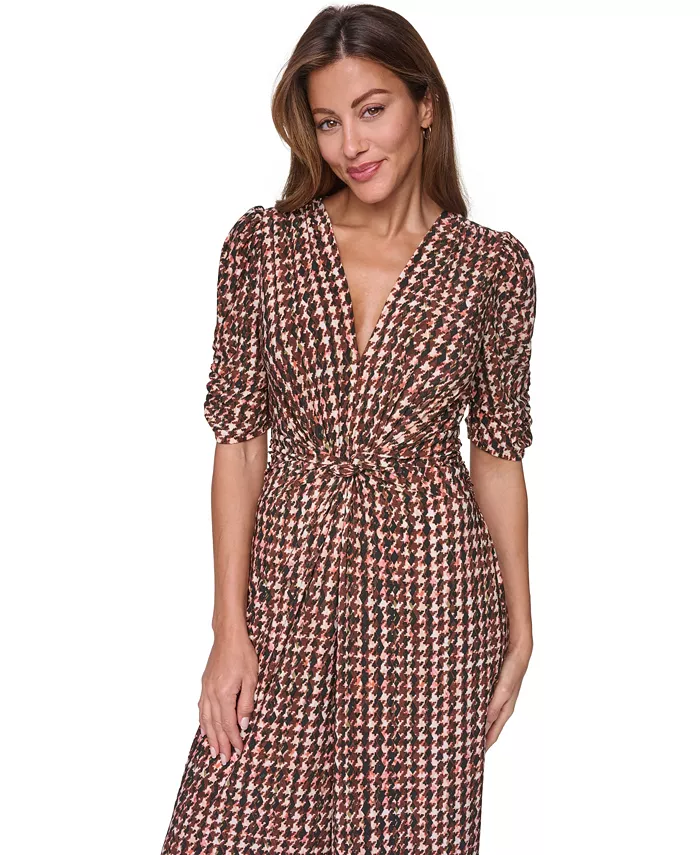 Women's V-Neck Jumpsuit - thumbnail 2