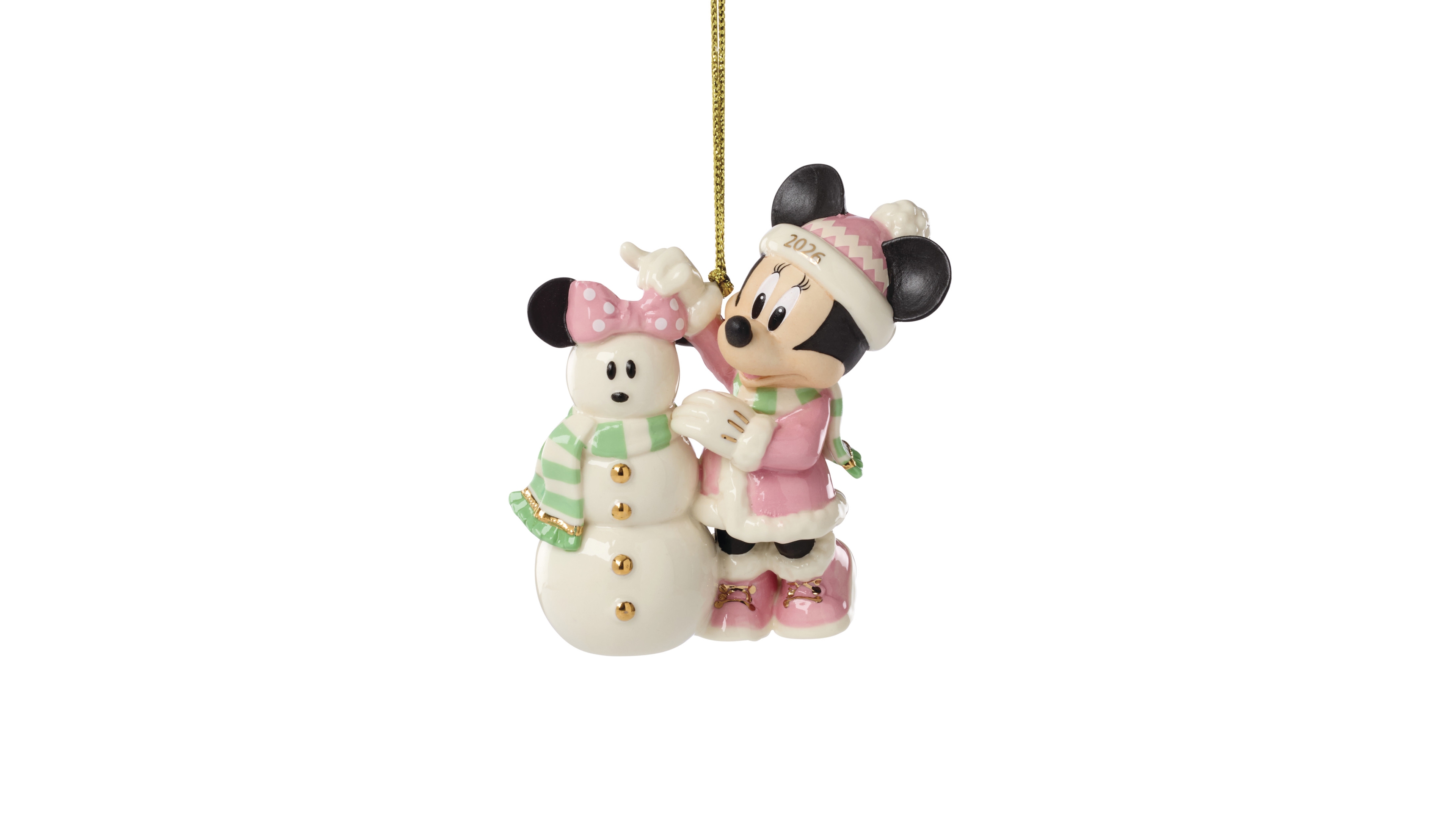 Lenox 2026 Minnie Mouse's Matching Snowman Ornament