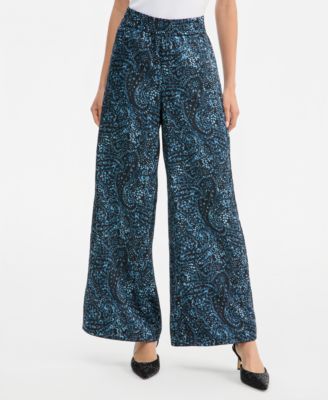 Women's Satin Wide-Leg Pants