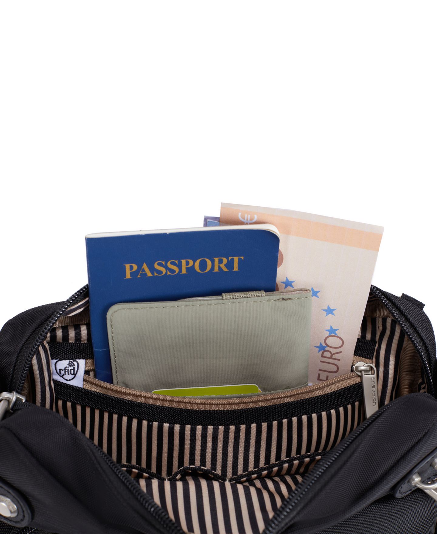 Сумка Travelon Anti-Theft Heritage Crossbody, цвет: Чёрный — фото 12