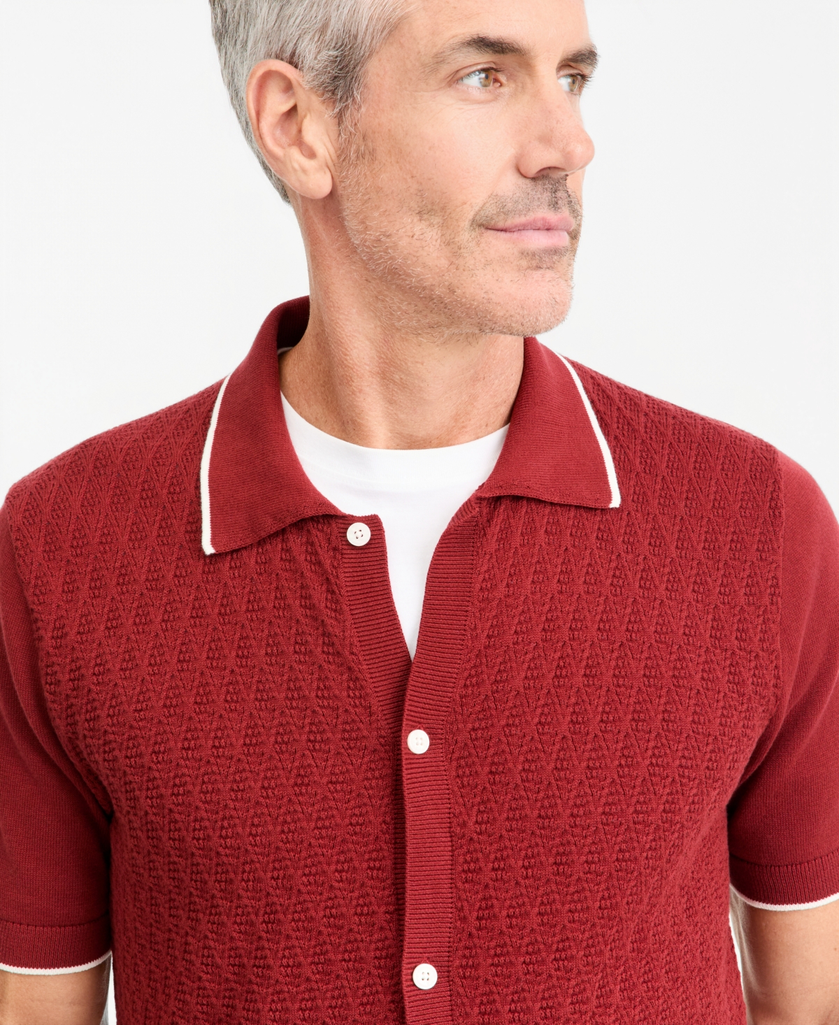 Club Room Men's Cable Knit Sweater Polo Shirt, Macy's Exclusive