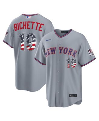 Men's Bo Bichette Gray New York Mets USA 250 Fourth of July Stadium Jersey